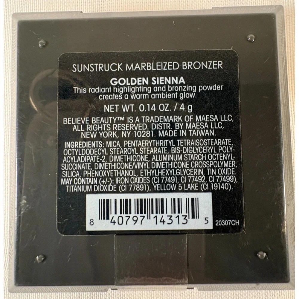 Believe Beauty Sunstruck Marbleized Bronzer Golden Sienna NEW